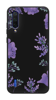 Чехол Awog на Xiaomi Mi CC9/Mi A3 Lite/Mi 9 Lite "Сиреневая цветочная рамка"