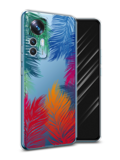 Чехол Awog на Xiaomi 12T / Сяоми 12T "Рамка из перьев"