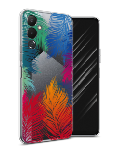 Чехол Awog на Tecno Pova 4 / Текно Пова 4 "Рамка из перьев"