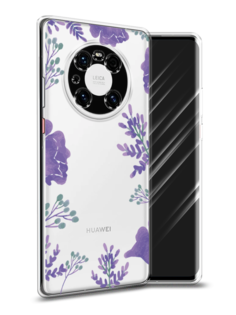 Чехол Awog на Huawei Mate 40E Pro "Сиреневая цветочная рамка"