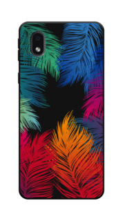 Чехол Awog на Samsung Galaxy A01 Core / Самсунг A01 Core "Рамка из перьев"