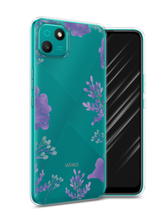 Чехол Awog на Wiko T10 "Сиреневая цветочная рамка"