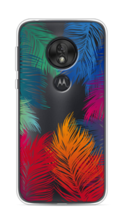 Чехол Awog на Motorola Moto G7 Play / Моторола Мото G7 Плэй "Рамка из перьев"