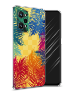 Чехол Awog на Realme GT Neo 3T "Рамка из перьев"