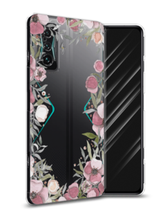 Чехол Awog на Xiaomi Redmi K50 GE/F4 GT "Розовая цветочная рамка"