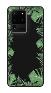 Чехол Awog на Samsung Galaxy S20 Ultra "Листья папоротника рамка"