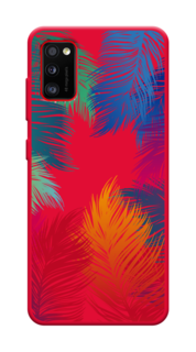 Чехол Awog на Samsung Galaxy A41 / Самсунг A41 "Рамка из перьев"