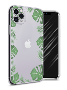 Чехол Awog на Apple iPhone 11 Pro / Айфон 11 Pro "Листья папоротника рамка"