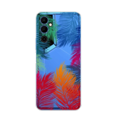 Чехол Awog на Tecno Pova Neo "Рамка из перьев"