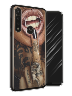 Чехол Awog на Motorola Moto G Power 2020 "Девушка с татуировками"