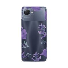 Чехол Awog на Realme Narzo 50i Prime "Сиреневая цветочная рамка"