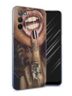 Чехол Awog на Oppo A55s 5G "Девушка с татуировками"