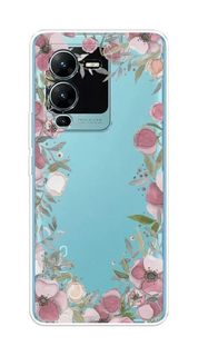Чехол Awog на Vivo V25 Pro 5G "Розовая цветочная рамка"