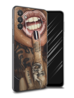 Чехол Awog на Samsung Galaxy A13 5G / Самсунг A13 5G "Девушка с татуировками"