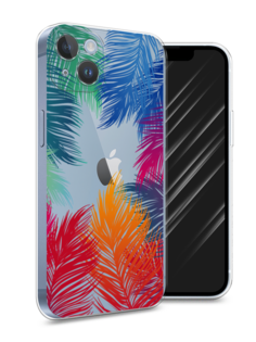 Чехол Awog на Apple iPhone 14 Plus / Айфон 14 Плюс "Рамка из перьев"