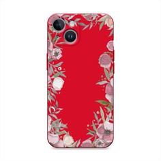 Чехол Awog на Apple iPhone 14 / Айфон 14 "Розовая цветочная рамка"