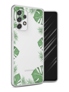 Чехол Awog на Samsung Galaxy A53 / Самсунг A53 "Листья папоротника рамка"
