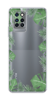 Чехол Awog на Infinix Note 10 Pro "Листья папоротника рамка"