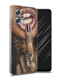 Чехол Awog на Poco X4 GT/Redmi Note 11T Pro/11T Pro Plus "Девушка с татуировками"