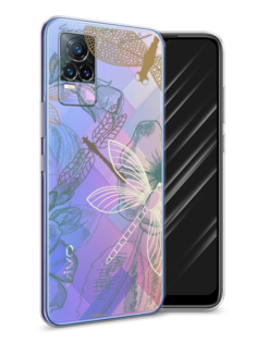 Чехол Awog на Vivo V21e "Тени стрекоз"