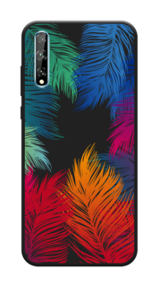 Чехол Awog на Huawei P Smart S "Рамка из перьев"