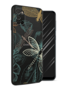Чехол Awog на Samsung Galaxy A03S / Самсунг A03S "Тени стрекоз"
