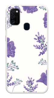 Чехол Awog на Samsung Galaxy M21/M30s "Сиреневая цветочная рамка"