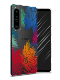 Чехол Awog на Sony Xperia 1 IV "Рамка из перьев"