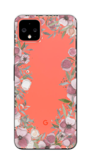 Чехол Awog на Google Pixel 4 XL "Розовая цветочная рамка"