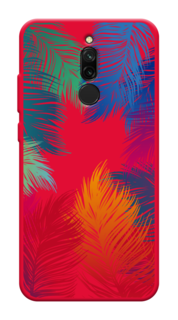 Чехол Awog на Xiaomi Redmi 8 "Рамка из перьев"