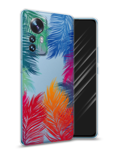 Чехол Awog на Xiaomi 12 Pro "Рамка из перьев"