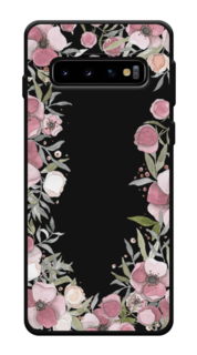 Чехол Awog на Samsung Galaxy S10 Plus "Розовая цветочная рамка"