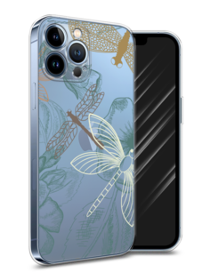 Чехол Awog на Apple iPhone 13 Pro Max / Айфон 13 Pro Max "Тени стрекоз"