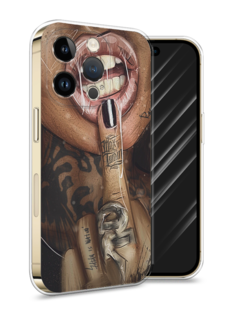 Силиконовый чехол Awog "Девушка с татуировками" для Apple iPhone 14 Pro