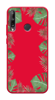 Чехол Awog на Huawei P40 lite E/Honor 9C "Листья папоротника рамка"