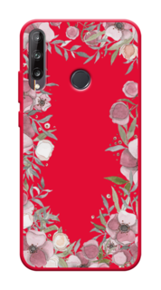 Чехол Awog на Honor 9C "Розовая цветочная рамка"