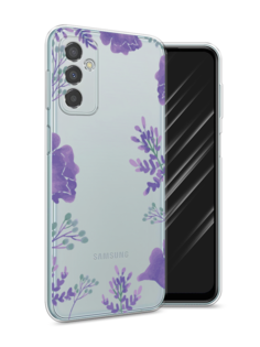 Чехол Awog на Samsung Galaxy M23 5G / Самсунг M23 5G "Сиреневая цветочная рамка"