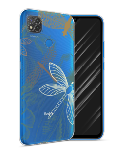 Чехол Awog на Xiaomi Redmi 9C "Тени стрекоз"