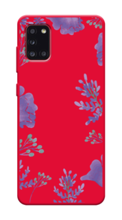 Чехол Awog на Samsung Galaxy A31 / Самсунг A31 "Сиреневая цветочная рамка"