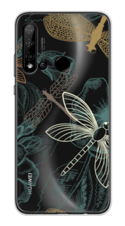 Чехол Awog на Huawei Nova 5i "Тени стрекоз"