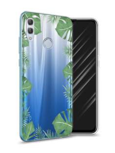 Чехол Awog на Honor 10 Lite "Листья папоротника рамка"