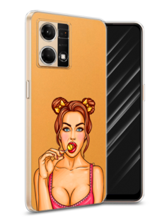 Чехол Awog на Oppo Reno 7 4G/8 4G "Рамка из перьев"