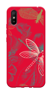 Чехол Awog на Xiaomi Redmi 9A "Тени стрекоз"