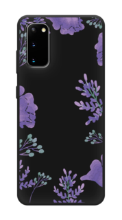 Чехол Awog на Samsung Galaxy S20 "Сиреневая цветочная рамка"