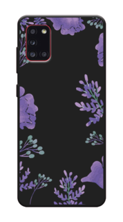 Чехол Awog на Samsung Galaxy A31 / Самсунг A31 "Сиреневая цветочная рамка"