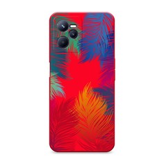 Чехол Awog на Realme C35 "Рамка из перьев"