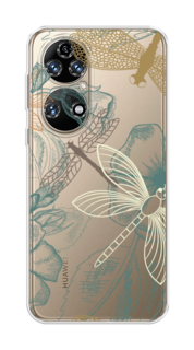 Чехол Awog на Huawei P50 "Тени стрекоз"