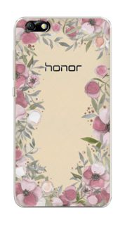 Чехол Awog на Honor 4X "Розовая цветочная рамка"