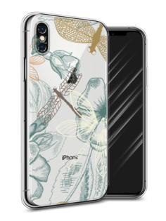 Чехол Awog на Apple iPhone XS Max (10S Max) / Айфон XS Max (10S Max) "Тени стрекоз"