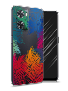 Чехол Awog на Oppo A57 4G/A77 4G/A77s 4G/A57s "Рамка из перьев"